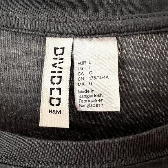 Madonna True Blue Graphic T Shirt H&M Divided Dark Gray Band Tee Women’s Large - Picture 3 of 5